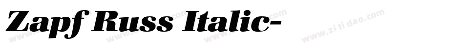 Zapf Russ Italic字体转换